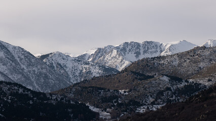 snow covered mountains
