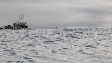 winter landscape with snow