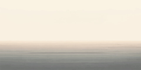 A beautiful sunrise reflects over the calm ocean waves as misty morning fog drifts across the horizon under a light blue summer sky © MDNUR