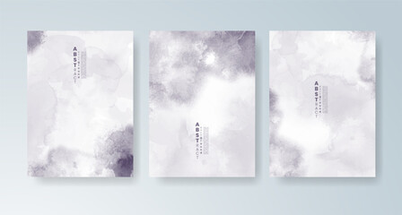 Set of cards with bright colorful vector watercolor background. Design for your date, postcard, banner.