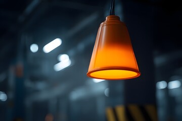 Warning Beacon Light in Industrial Hall