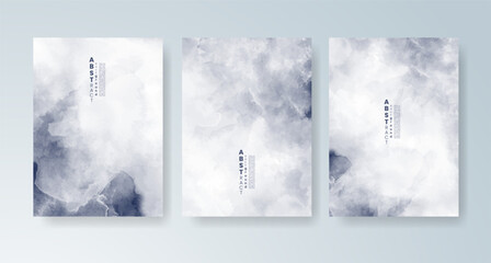 Set of cards with bright colorful vector watercolor background. Design for your date, postcard, banner.