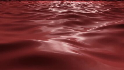 Abstract red fluid surface with subtle waves seamless loop for backgrounds and motion graphics