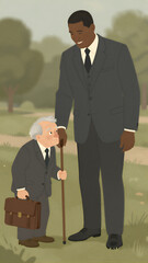 Generational Connection in a Park Setting