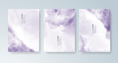 Set of cards with bright colorful vector watercolor background. Design for your date, postcard, banner.