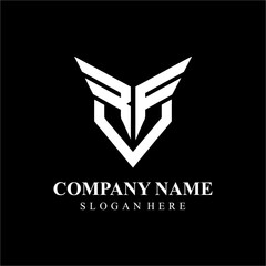 Elegant Intertwined FF Monogram Logo for Branding