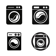 Washing Machine Appliance Icons Set