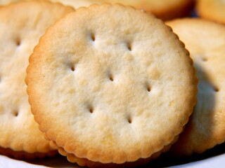 バニラクリーム　クラッカー