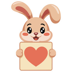 Obraz premium Cute childish style drawing with sketched bunny isolated vector illustration for Easter