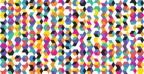 Vibrant geometric hexagon pattern