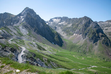 from the top of the tourmalet in the pyrenees in france