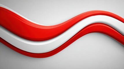 Creative Abstract Banner Celebrating Bahrain National Day With Soft Curved Red Forms in a Well-Designed Text-Friendly Space