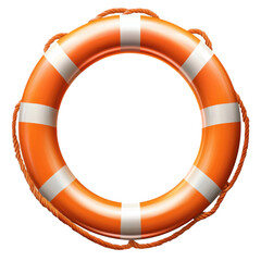 Lifebuoy designed for use in emergencies is shown against a white background, ready for rescue situations