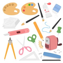 학교 문구 학용품 드로잉 세트(school stationery drawing set)