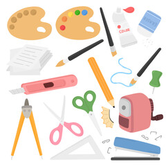 학교 문구 학용품 드로잉 세트(school stationery drawing set)