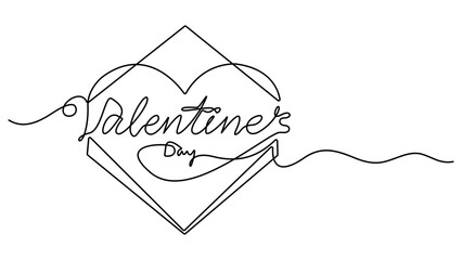 Valentine, Valentine's Day, heart, love, line art, one line art, continuous one line drawing calligraphy, script, handwriting, minimalist, simple, aesthetic, romantic, drawing, sketch, illustration