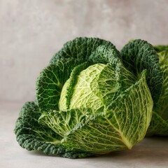 Fototapeta premium Savoy cabbage leaves partially separated