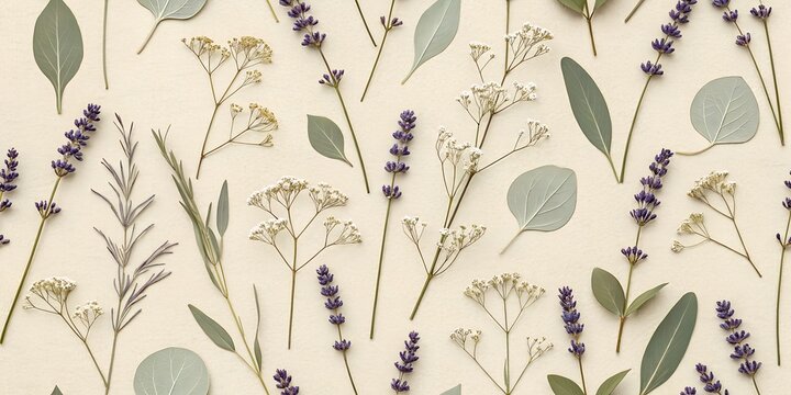 seamless floral pattern with flowers - Powered by Adobe