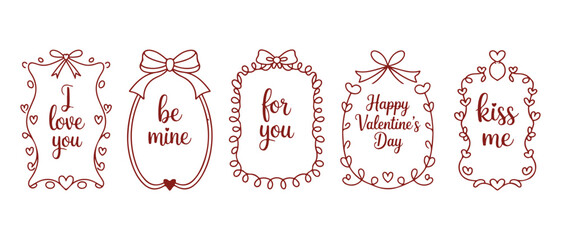 Cute Valentine Love Sayings Frame Collection