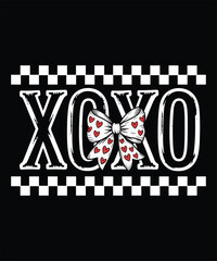 Retro XOXO Love Graphic for Valentine Shirt, Sticker and Poster