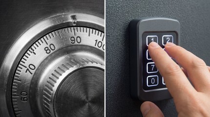 Secure safe combination lock with dial and digital keypad entry
