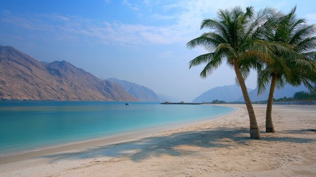 08061812 07 7.Tropical Widescreen Image of Khor Fakkan Beach