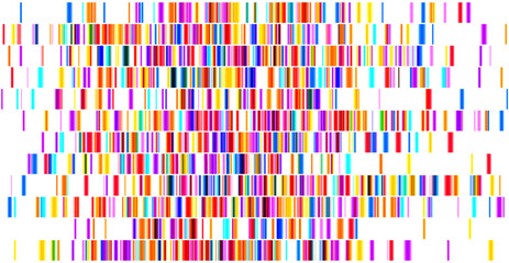 Genomic data visualization. Abstract DNA sequencing and genome mapping graphics. Scientific concept for medical research, biotechnology, and genetic testing. Vector illustration.