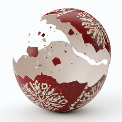 Macro Detail of Bulgarian Easter Egg Cracking