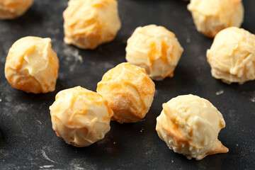 White Chocolate Truffles covered with white chocolate