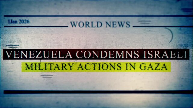 Venezuela Condemns Israeli Military Actions in Gaza Newspaper Headlines