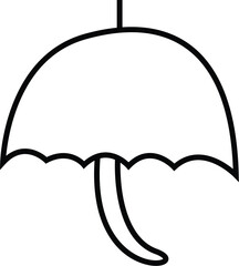 umbrella outline icon