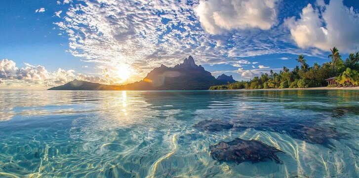 Discover the ideal tropical getaway in Bora Bora's idyllic surroundings.