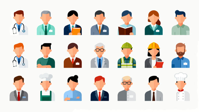 diverse occupation icons