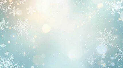 An abstract winter Christmas background featuring silver snowflakes and stars on a blue holiday sky design for a New Year celebration vector card