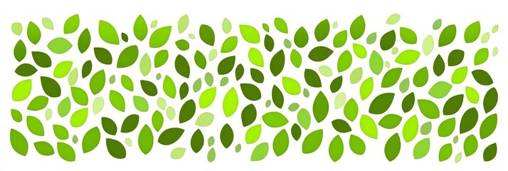 Lush Green Leaves Abundance on a Bright White Background for Nature-Themed Designs and Templates