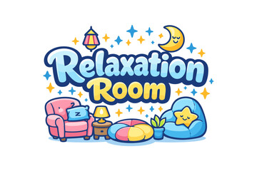 Fototapeta premium Cozy relaxation space with cute furniture and moonlit decor for comfort
