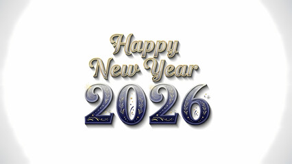 Elegant navy 2026 holiday text, PNG with alpha channel cut-out