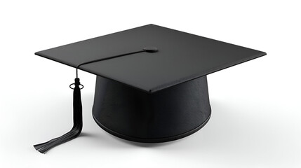 Classic Black Graduation Cap Ready for Academic Ceremony Achievement. Generated AI