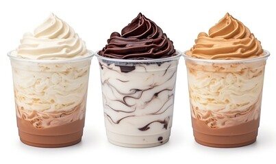 vanilla ice cream with chocolate and caramel