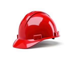 red hard hat  on a white background