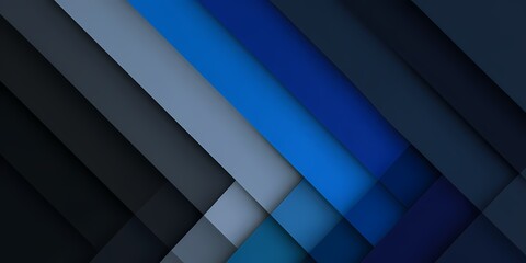 Abstract geometric pattern with layers in various shades of blue and gray.