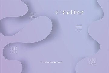 Modern minimalist papercraft background with abstract fluid shapes and vibrant gradient colors. Elegant layered design with shadows for a realistic 3D depth effect.