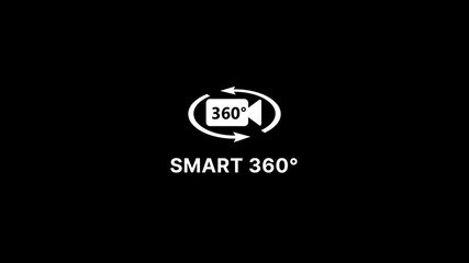 360 degree smart virtual reality symbol white animation 360 360