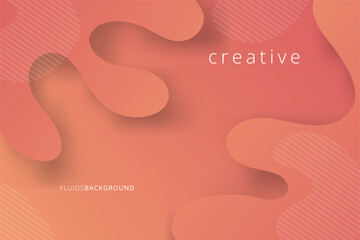 Modern minimalist papercraft background with abstract fluid shapes and vibrant gradient colors. Elegant layered design with shadows for a realistic 3D depth effect.