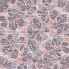 Abstract Textured Floral Seamless Pattern 