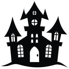 haunted house vector icon