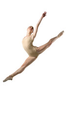 Fototapeta premium Elegant Ballerina Isolated on Transparent Background