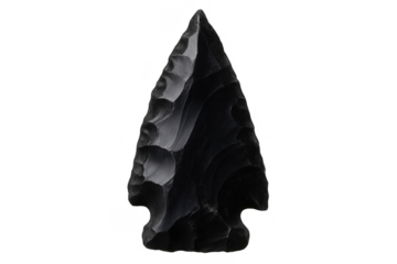 Obsidian arrowhead projectile point ancient stone tool