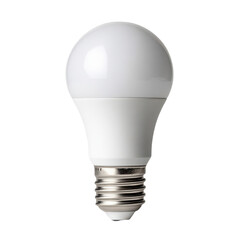 A modern white LED bulb on black. Energy-efficient lighting solution. Bright.