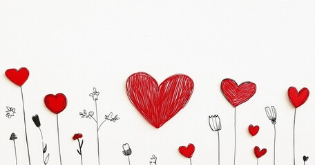 Hand-Drawn Heart Illustration for Valentine's Day